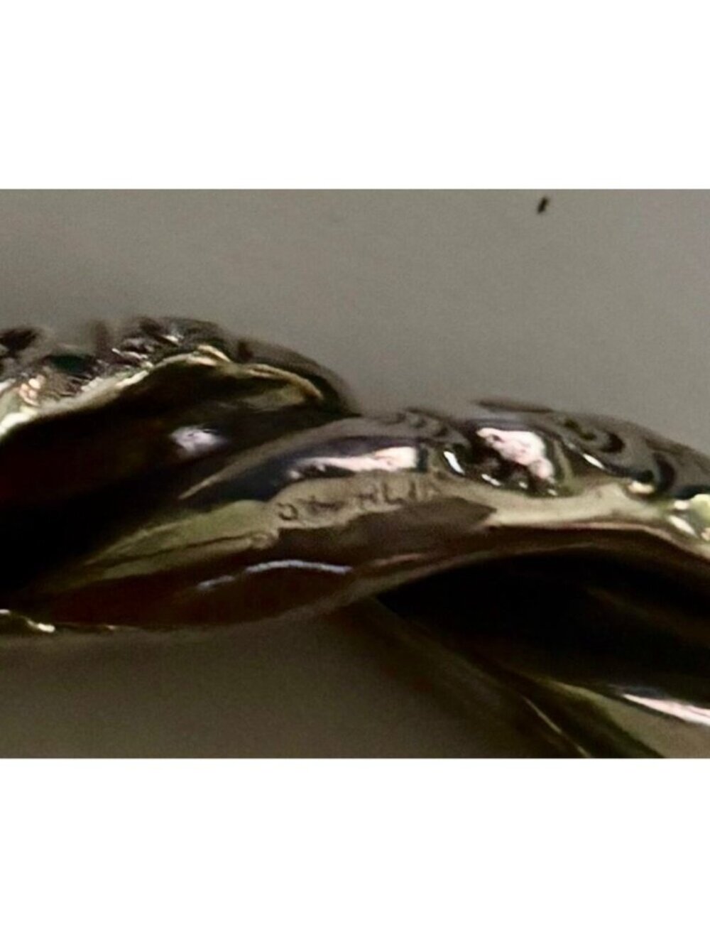 Lovely Victorian Baby Teething Ring Repousse Style Bangle - Picture 3 of 6